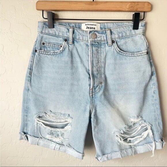 Reformation high waist jean shorts 25 - Picture 6 of 9